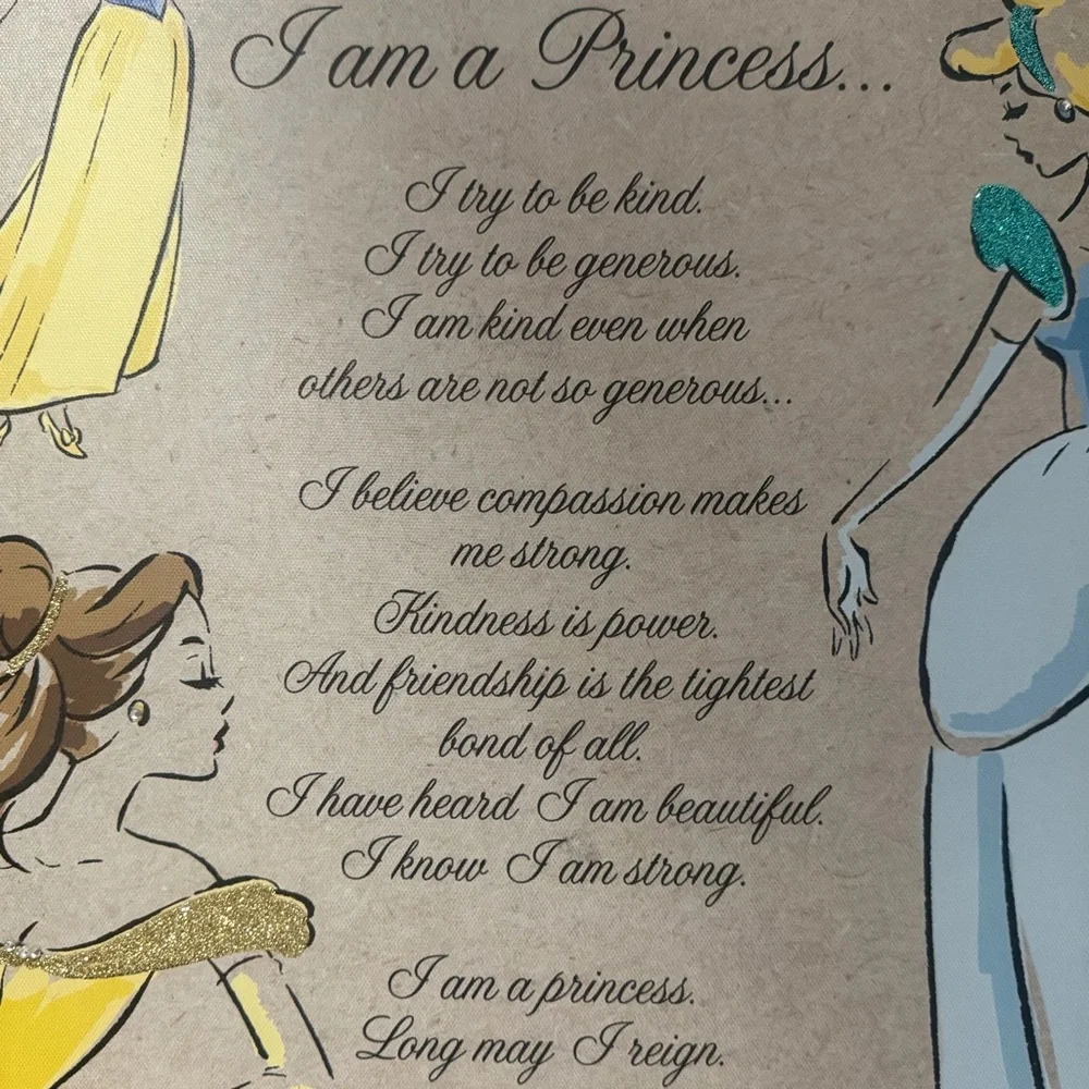 Disney Princess Themed Art Print on Canvas